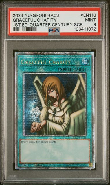 PSA - 9 2024 Yu-Gi-Oh! RA03 Graceful Charity 1st Ed-Quarter Century SCR.