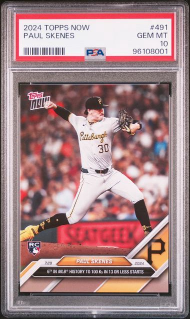 PSA 10 GEM MT - #491 2024 TOPPS NOW PAUL SKENES- [96108001]