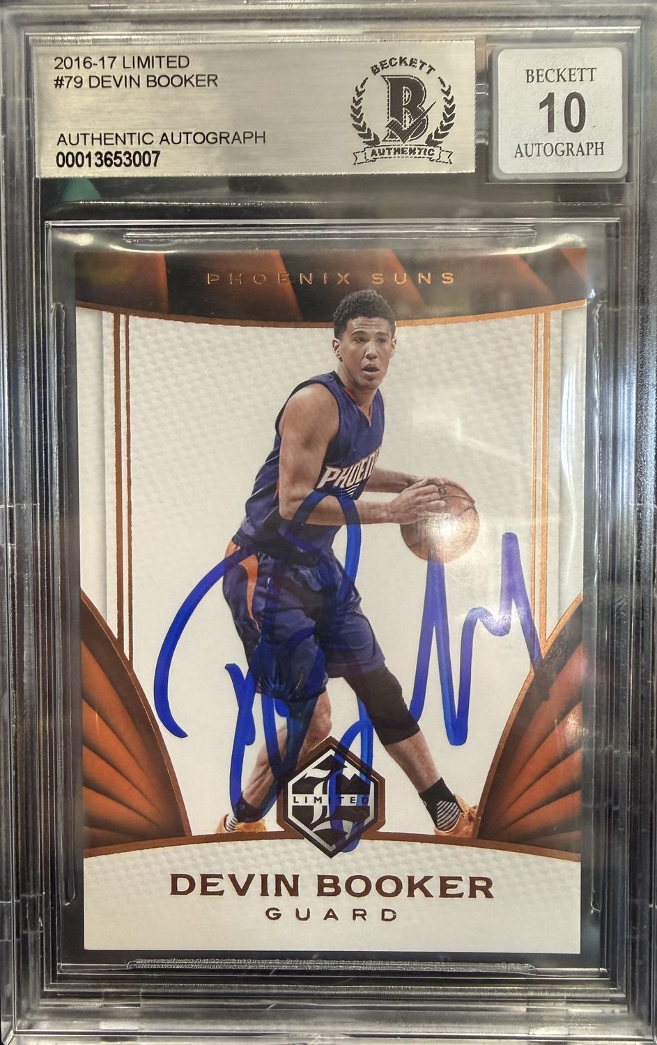 Beckett 10 - 2016-17 Limited #79 Devin Booker Authentic Autograph [00013653007]