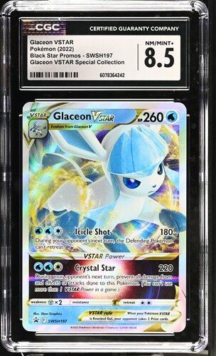 CGC 8.5 - Glaceon VSTAR Pokemon (2022) Black Star Promos - SWSH197 Glaceon Vstar Special Collection [6078364242]