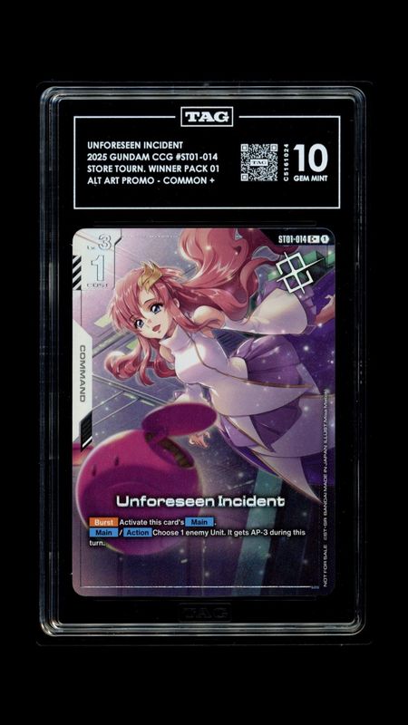 TAG - 10 2025 Gundam CCG #ST01-014 Unforseen Incident Store Tourn. Winner Pack 01 Alt Art Promo - C+ [C5161024]