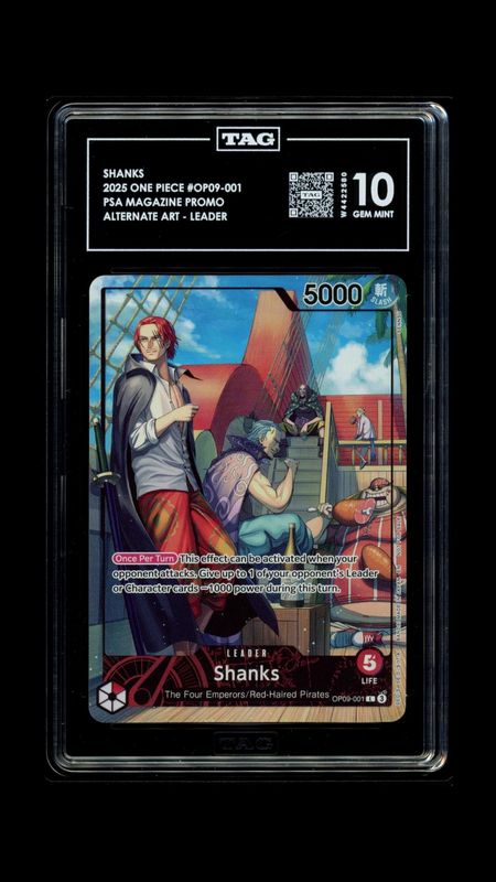 TAG 10 2025 One Piece #OP09-001 PSA Magazine Promo Alternate Art - Leader [W4422580]