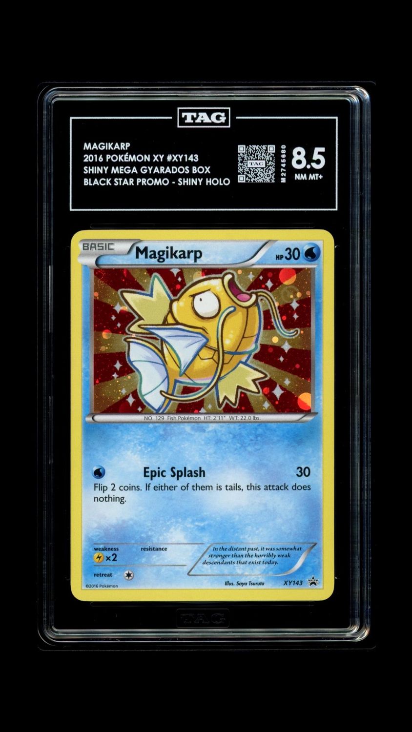 Tag - 8.5 - Magikarp XY #XY143 Shiny Maga Gyarados Box Black Star Promo - Shiny Holo - [M2745680]