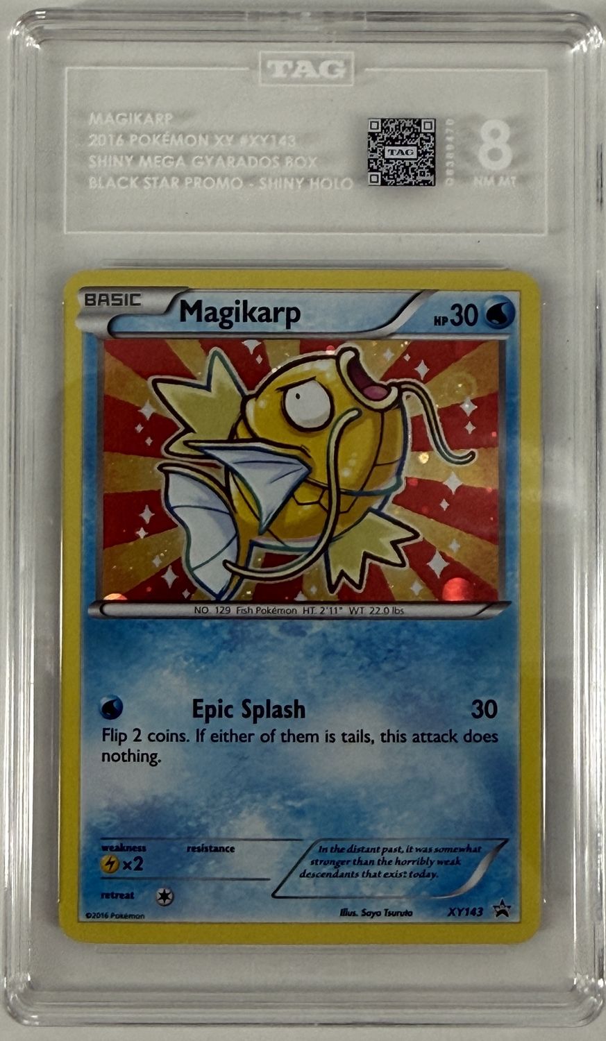 TAG 8 - Magikarp 2016 Pokemon XY #XY143 Shiny Mega Gyarados Box Black Star Promo - Shiny Holo [Q8389470]