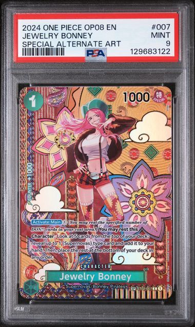 PSA 9 - 2024 One Piece OP08 EN Jewelry Bonney Special Alternate Art #007 [129683122]