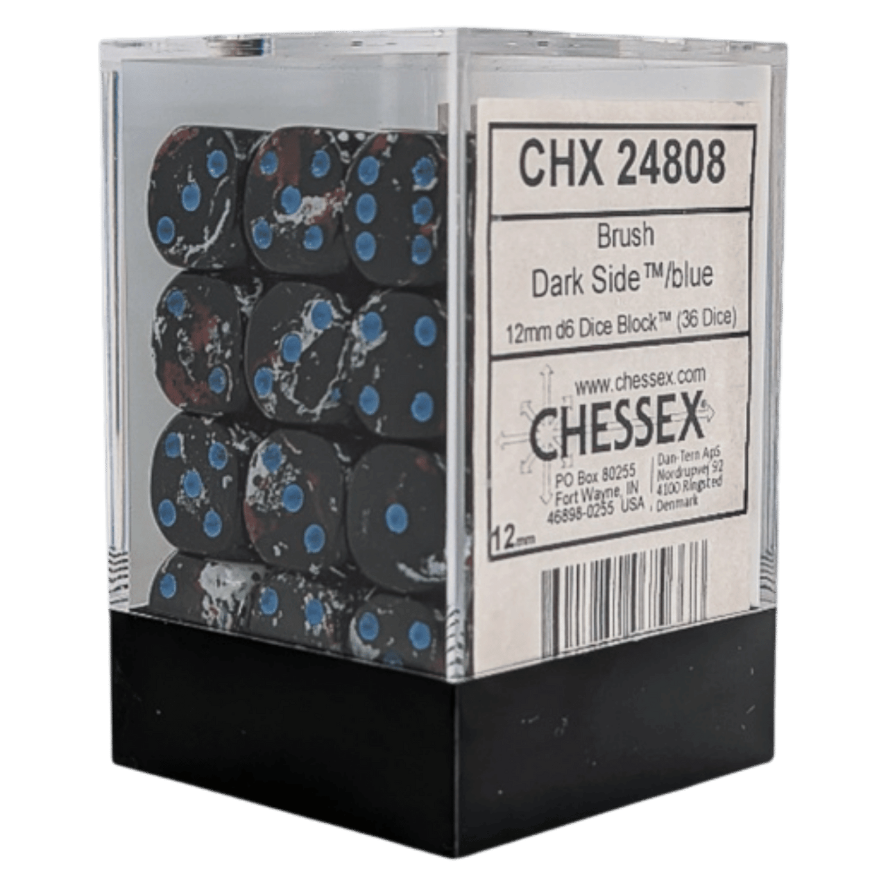 Chessex - Brush Dark Side/ Blue  12 - Die Set  - CHX 24608