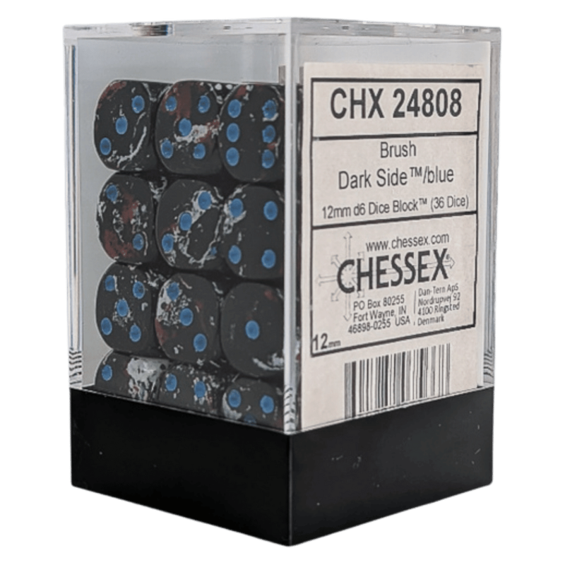 Chessex - Brush Dark Side/ Blue  12 - Die Set  - CHX 24608