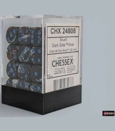 Chessex - Brush Dark Side / Blue 36 Dice - CHX 24808