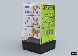 Chessex - Brush Breezy / Blue 12 Dice - CHX 24609