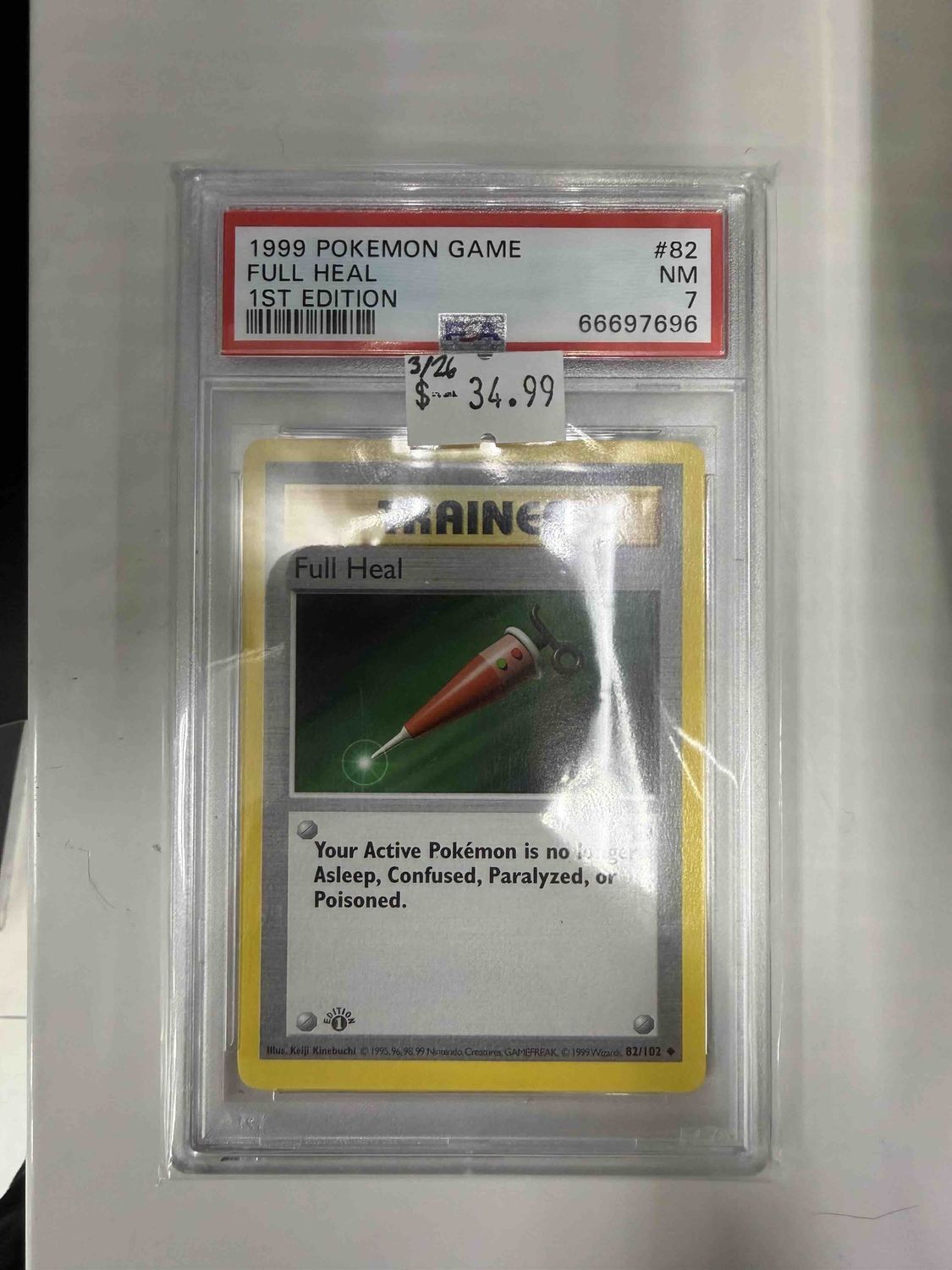 PSA - 7 - 1999 POKEMON GAME #82 FULL HEAL 1ST EDITION [66697696]