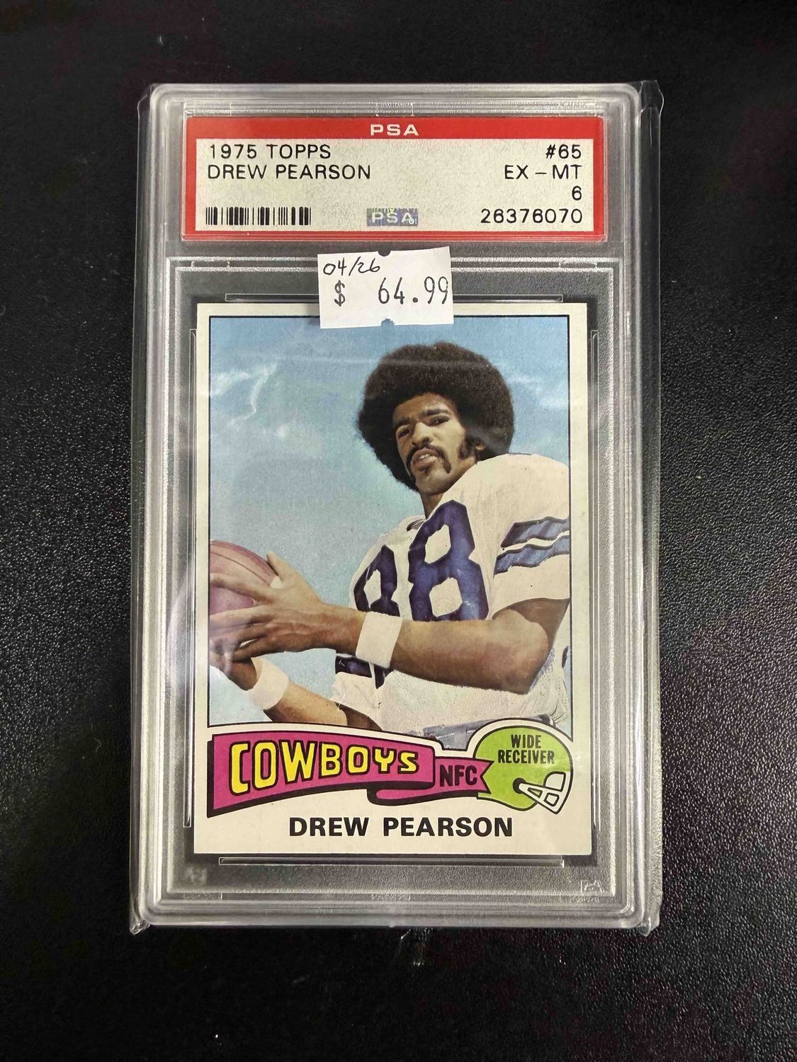 PSA - 6 - 1975 TOPPS #65 DREW PEARSON [26376070]
