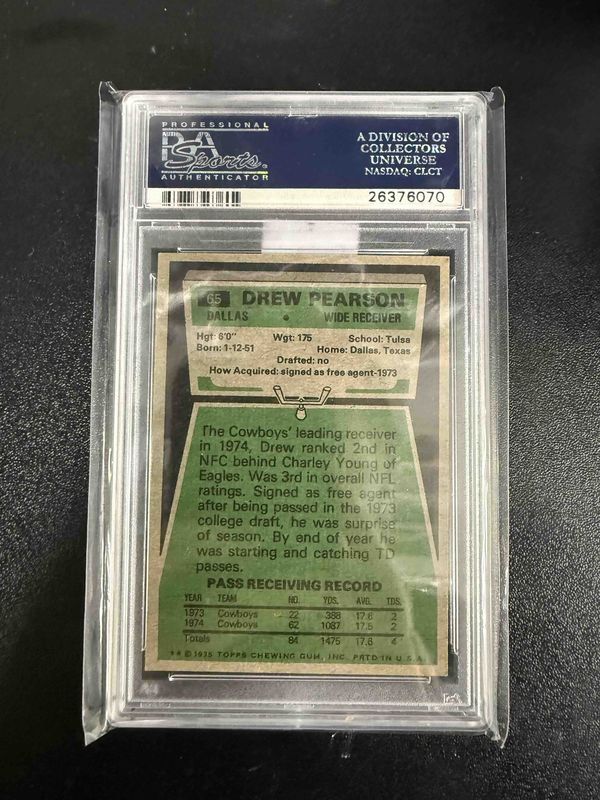 PSA - 6 - 1975 TOPPS #65 DREW PEARSON [26376070]