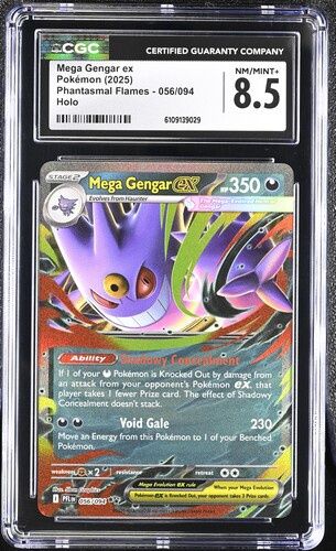 CGC - 8.5 - Pokemon (2025) Mega Gengar ex Phantasmal Flames - 056/094 Holo [6109139029]