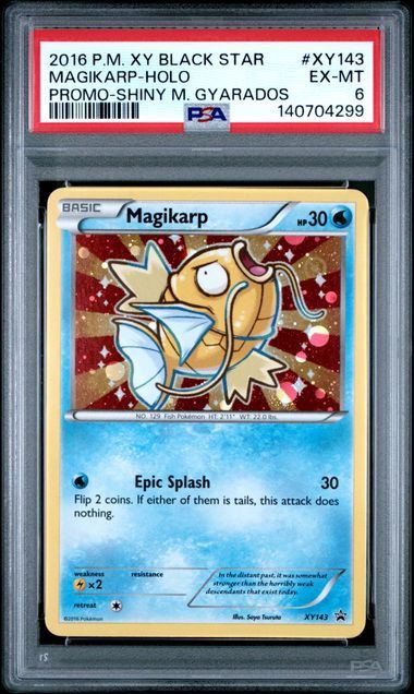PSA - 6 2016 Pokemon XY Black Star Magikarp-Holo Promo-Shiny M. Gyarados #XY143 [140704299]