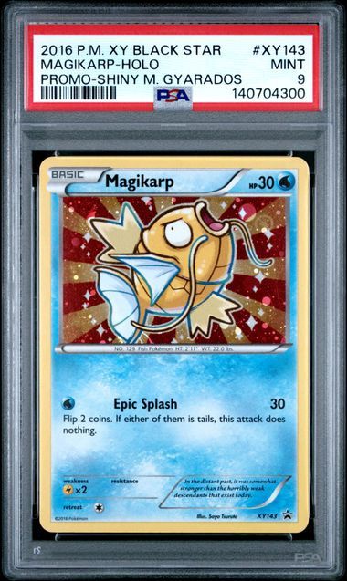 PSA - 9 2016 Pokemon XY Black Star Magikarp - Holo Promo-Shiny M. Gyarados #XY143 [140704300]