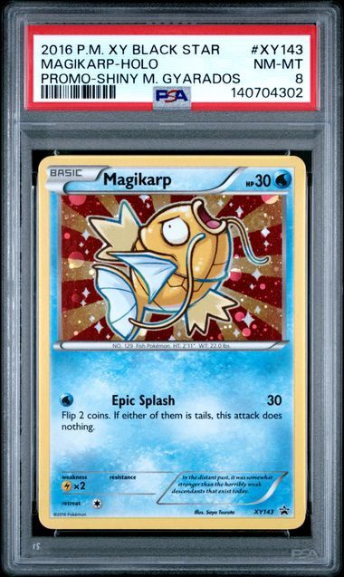 PSA - 8 2016 Pokemon XY Black Star Magikarp-Holo Promo-Shiny M. Gyarados #XY143 [140704302]