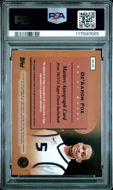 PSA - 10 - 2023 Topps Finest De'Aaron Fox - #MADF - [117040565]