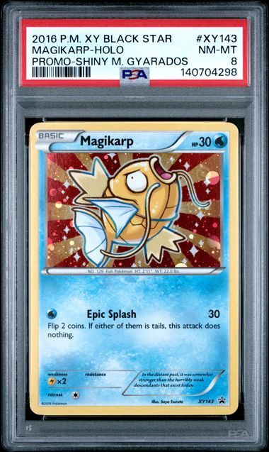 PSA 8 - #XY143 2016 Pokemon Magikarp - [140704298]