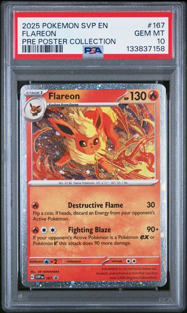 PSA 10 - #167 2025 Pokemon Flareon - SVP EN - [133837158]
