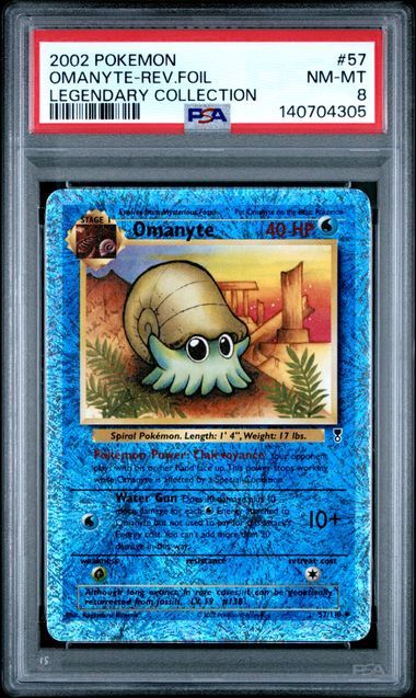 PSA 8 - #57 2002 Pokemon Omanyte - [140704305]