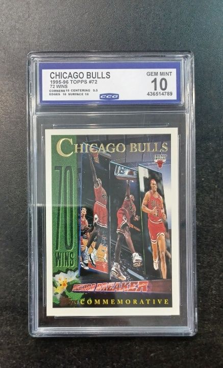 CCG 10 - 1995-96 Topps Chicago Bulls 72 Wins #72 - [436514789]