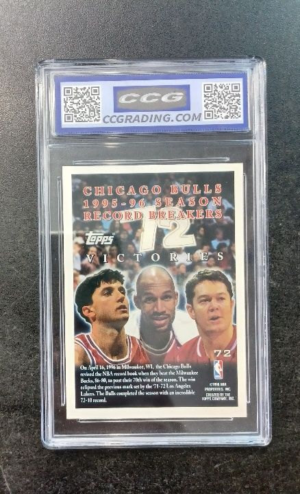 CCG 10 - 1995-96 Topps Chicago Bulls 72 Wins #72 - [436514789]