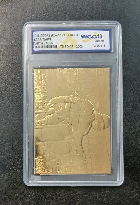 WCG 10 - 10 1995 Score Board 23kt Gold Star Wars Darth Vader LTD ED OF 10,000 [63887091]