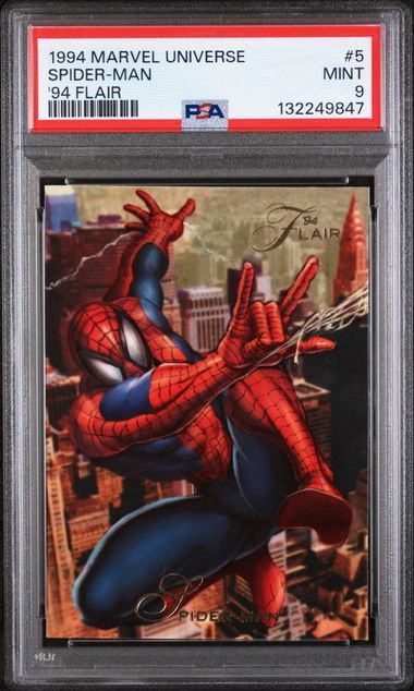 PSA - 9. 1994 Marvel Universe Spider-Man '94 Flair #5 [132249847]