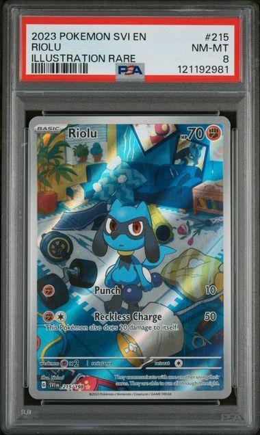 PSA - 8 - 2023 Pokemon SVI EN Riolu Illustation Rare #215 [121192981]