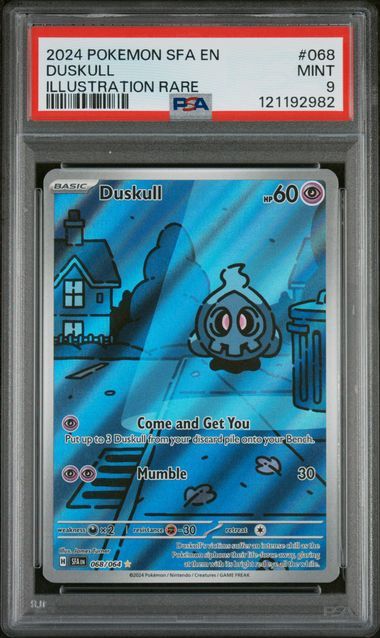 PSA- 9- 2024 POKEMON SFA EN-SHROUDED FABLE DUSKULL ILLUSTRATION RARE #68 [121192982]