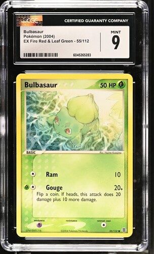 CGC - 9 - 2004 Pokemon Bulbasaur Ex Fire Red &amp; Leaf Green #55/112 [6045265283]