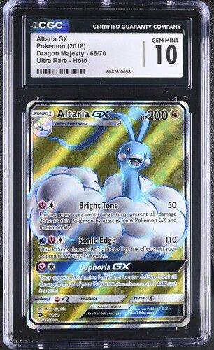 CGC - 10 - 2018 Pokemon Altaria GX Dragon Majesty Ultra Rare Holo [6087610098]