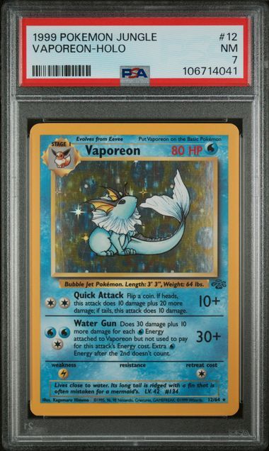 PSA - 7 1999 Pokemon Jungle Vaporeon-Holo #12 [106714041]