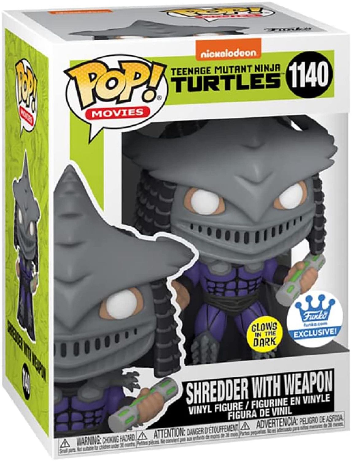 Funko Pop! #1140 Shredder with Weapon - TMNT - Glow in the Dark