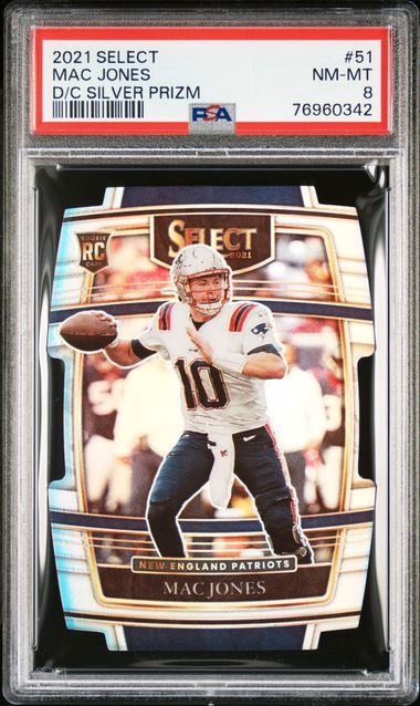PSA 8 - 2021 Select Mac Jones #51 D/C Silver Prizm [76960342]