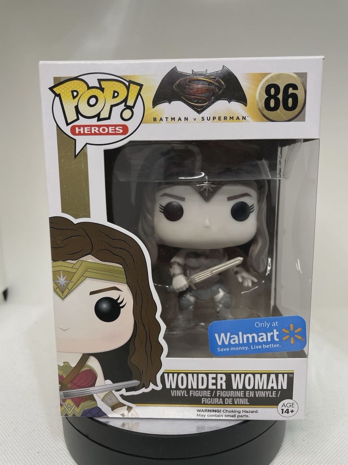 Funko Pop! #86 Wonder Woman - Batman V Superman, Condition: Damaged, Exclusive: Only At Walmart, Variant: None