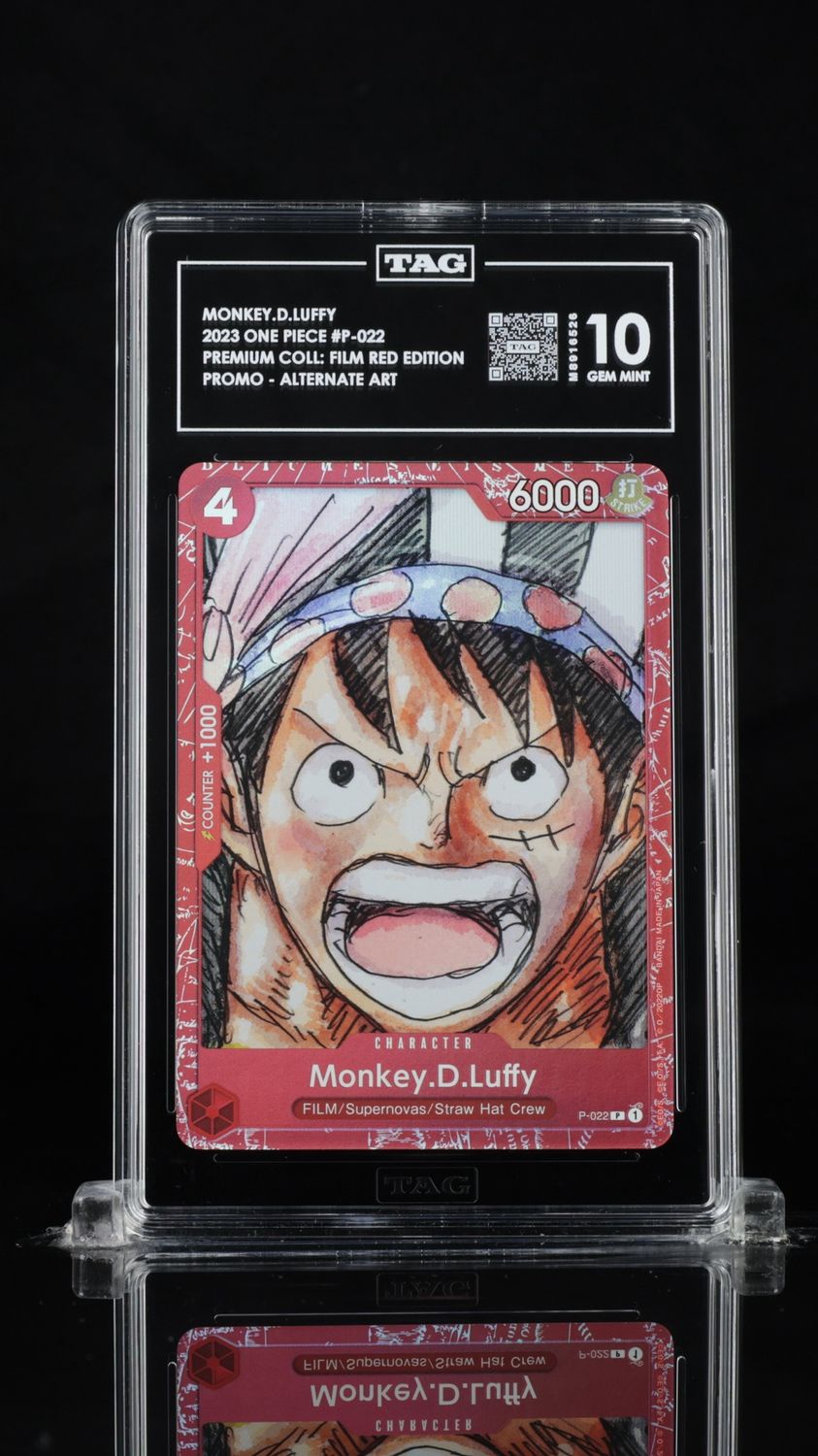 TAG 10 - MONKEY.D.LUFFY 2023 ONE PIECE PREMIUM CARD COLLECTION FILM RED EDITION #P-022 (m8916526)