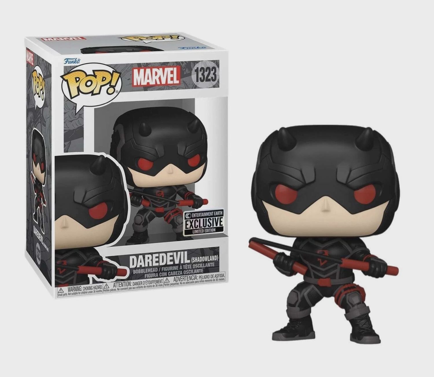 Funko Pop! #1323 Daredevil (Shadowland) - Marvel, Condition: Good, Exclusive: Entertainment Earth Exclusive, Variant: None