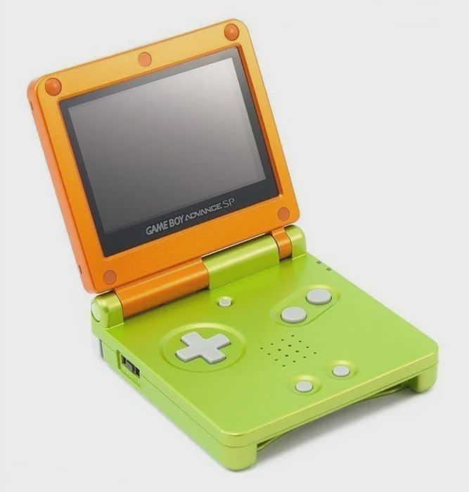 Game Boy Advance SP System - Lime &amp; Orange [AGS-001]