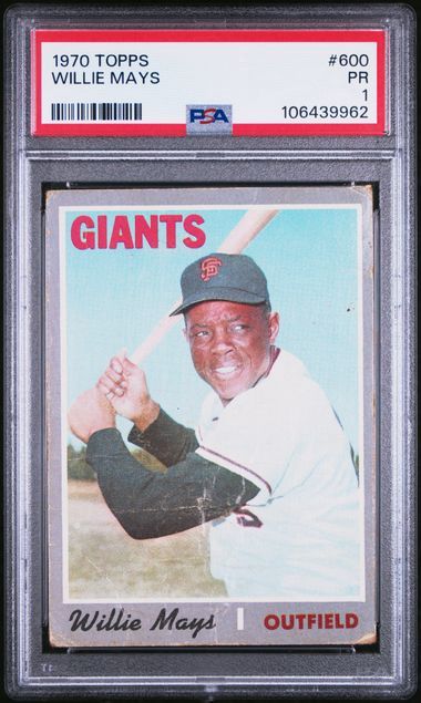 PSA 1 - 1970 Topps Willie Mays #600 PR Giants Outfield Baseball [106439962]