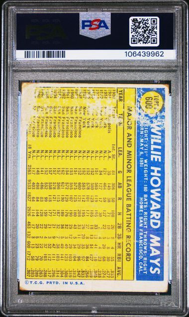 PSA 1 - 1970 Topps Willie Mays #600 PR Giants Outfield Baseball [106439962]