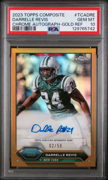PSA - 10 2023 Topps Composite Chrome Autographs Darrelle Revis #TCADRE [129765742]