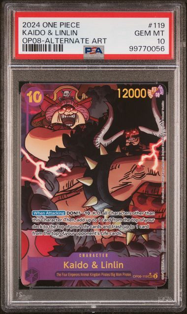 PSA 10 - 2024 One Piece Kaido &amp; Linlin #119 Alternate Art [99770056]