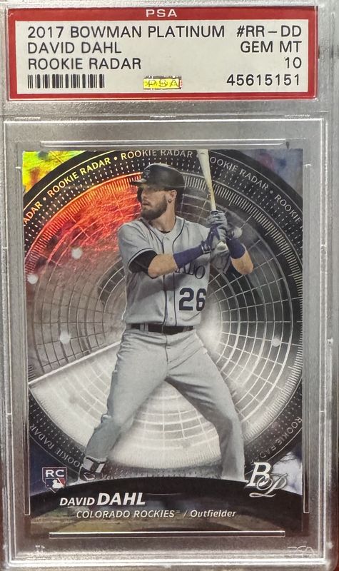 PSA 10 - 2017 Bowman Platinum David Dahl #RR-DD [45615151]