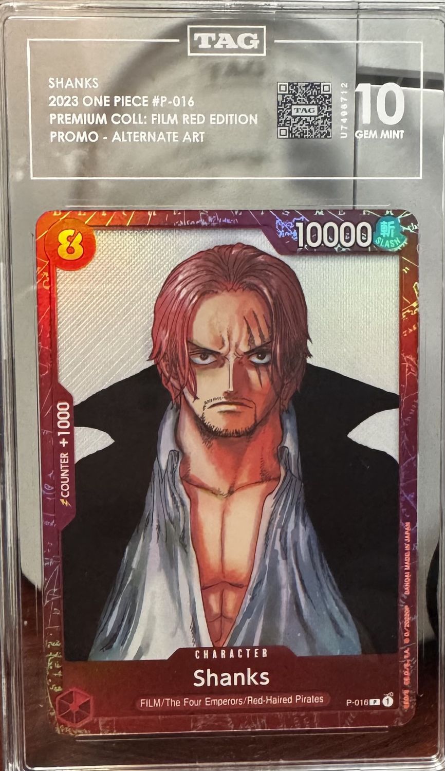 TAG 10 - Shanks 2023 One Piece #P-016 Premium Coll: Film Red Edition Promo - Alternate Art [U7496712]