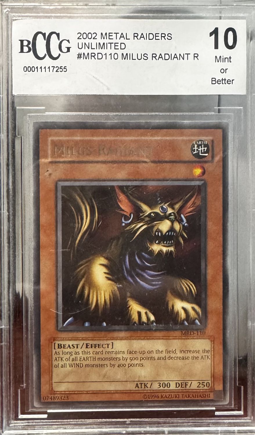 BCCG 10 - 2002 Metal Raiders Unlimited Milus Radiant R #MRD110 [00011117255]