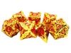 Gold &amp; Red Hollow Barbed Metal Dice Set – 7-Piece Polyhedral RPG Dice