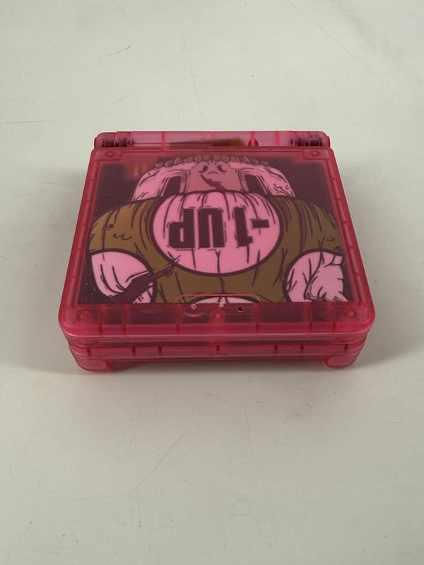 Game Boy Advance SP System - Modded 1up Mushroom - Pink