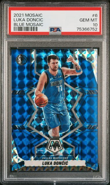 PSA 10 - 2021 PANINI MOSAIC #6 LUKA DONCIC BLUE MOSAIC 78/99 [75366752]