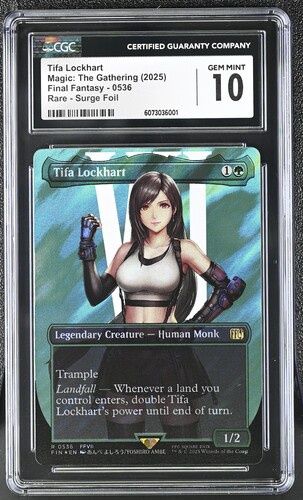 CGC 10 - Tifa Lockhart Magic: The Gathering (2025) Final Fantasy - 0536 Rare - Surge Foil [6073036001]